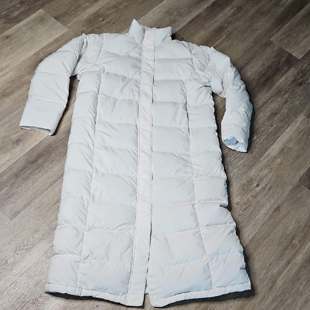 L.L. Bean Women's White 650 Down Zipper Puffer Coat Size Xl